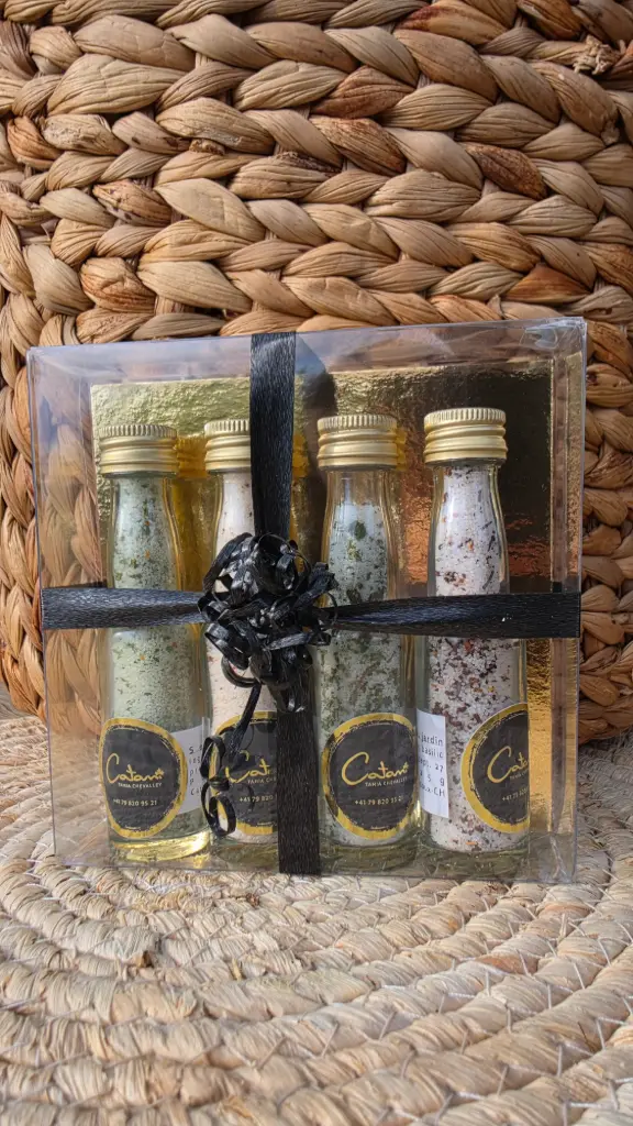Coffret 4 éprouvettes de sels