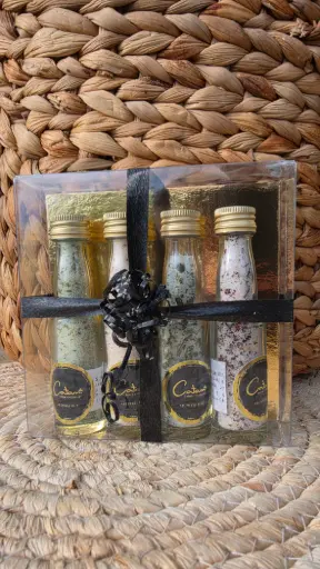 Coffret 4 éprouvettes de sels